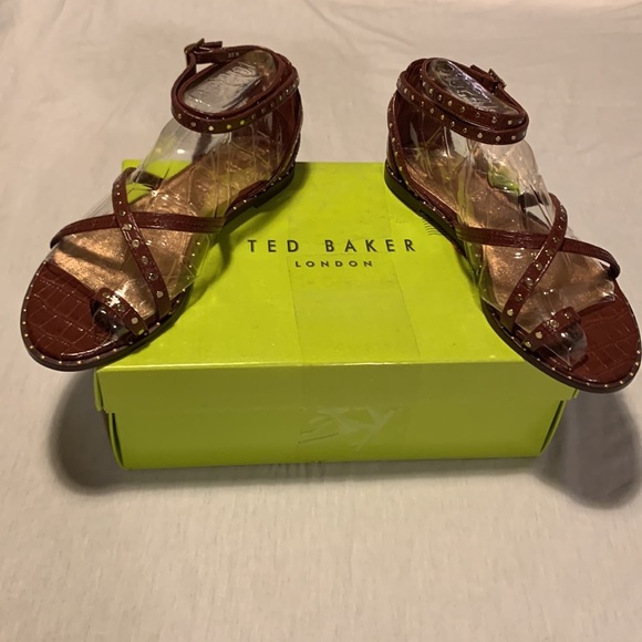 NEW Ted Baker Mathar flat studded gladiator sandals 7 - Picture 10 of 11